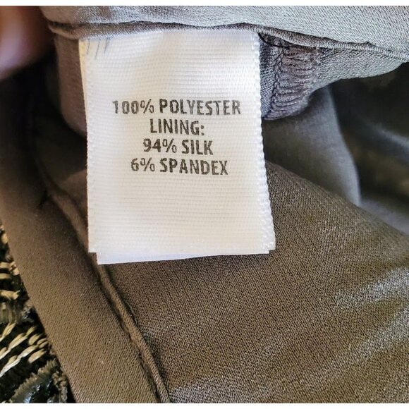 St. John Lace Skirt NWT Size 2 Charcoal Black Floral Overlay $695 Elegant Design - Picture 5 of 11